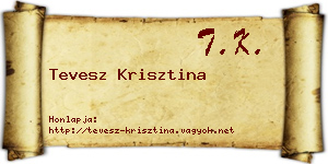 Tevesz Krisztina névjegykártya